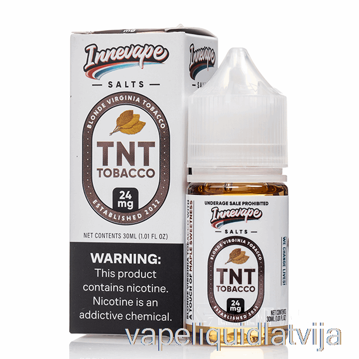 Tnt Tabakas Sāļi - Innevape E-šķidrumi - 30ml 24mg Vape šķidrums